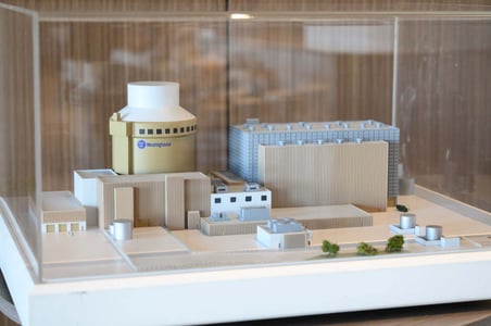 A replica of the AP1000® project at the Kozloduy Nuclear Power Plant site in northern Bulgaria on display at the symposium.